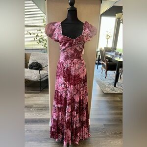 Free People NWT Pink, floral Maxi Dress